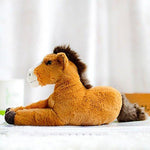 Toy - LightningStore Adorable Cute Lying Sleeping Light Brown And White Horse Pony Doll Realistic Looking Stuffed Animal Plush Toys Plushie Children's Gifts Animals