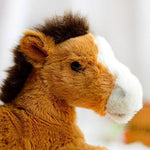 Toy - LightningStore Adorable Cute Lying Sleeping Light Brown And White Horse Pony Doll Realistic Looking Stuffed Animal Plush Toys Plushie Children's Gifts Animals