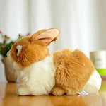 Toy - LightningStore Adorable Cute Netherland Dwarf Rabbit Bunny Stuffed Animal Doll Realistic Looking Plush Toys Plushie Children's Gifts Animals + Toy Organizer Bag Bundle