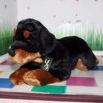 Toy - LightningStore Adorable Cute Rottweiler Puppy Dog Doll Stuffed Animal Doll Realistic Looking Plush Toys Plushie Children's Gifts Animals + Toy Organizer Bag Bundle