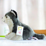 Toy - LightningStore Adorable Cute Siberian Husky Baby Puppy Dog Doll Realistic Looking Stuffed Animal Plush Toys Plushie Children's Gifts Animals