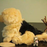 Toy - LightningStore Adorable Cute Sitting Border Collie German Sheperd Puppy Dog Stuffed Animal Doll Realistic Looking Plush Toys Plushie Children's Gifts Animals + Toy Organizer Bag Bundle