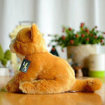Toy - LightningStore Adorable Cute Sitting Orange Cat Kitten Stuffed Animal Doll Realistic Looking Plush Toys Plushie Children's Gifts Animals + Toy Organizer Bag Bundle