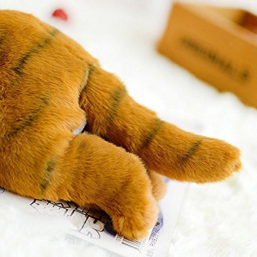 Toy - LightningStore Adorable Cute Sleeping Lying Baby Orange Bengal Tiger Cub Stuffed Animal Doll Realistic Looking Plush Toys Plushie Children's Gifts Animals