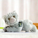 Toy - LightningStore Adorable Cute Sleeping Lying Gray Cat Kitten Stuffed Animal Doll Realistic Looking Plush Toys Plushie Children's Gifts Animals