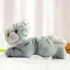 Toy - LightningStore Adorable Cute Sleeping Lying Gray Cat Kitten Stuffed Animal Doll Realistic Looking Plush Toys Plushie Children's Gifts Animals
