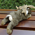 Toy - LightningStore Adorable Cute Sleeping Lying Moose Doll Realistic Looking Stuffed Animal Plush Toys Plushie Children's Gifts Animals