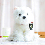Toy - LightningStore Adorable Cute West Highland White Terrier Puppy Baby Dog Doll Realistic Looking Stuffed Animal Plush Toys Plushie Children's Gifts Animals + Toy Organizer Bag Bundle