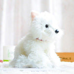 Toy - LightningStore Adorable Cute West Highland White Terrier Puppy Baby Dog Doll Realistic Looking Stuffed Animal Plush Toys Plushie Children's Gifts Animals + Toy Organizer Bag Bundle