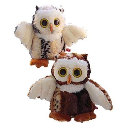 Toy - LightningStore Adorable Cute White And Brown Owl Set Dolls Realistic Looking Stuffed Animal Plush Toys Plushie Children's Gifts Animals