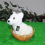 Toy - LightningStore Adorable Cute White Baby Fox Wolf Stuffed Animal Doll Realistic Looking Plush Toys Plushie Children's Gifts Animals