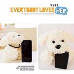 Toy - LightningStore Adorable Cute White Cream Puppy Dog Doll Realistic Looking Stuffed Animal Plush Toys Plushie Children's Gifts Animals + Toy Organizer Bag Bundle