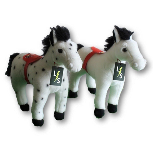 Toy - LightningStore Adorable Cute White Spotted Unspotted Pony Horse Stuffed Animal Doll Realistic Looking Plush Toys Plushie Children's Gifts Animals