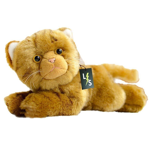 Toy - LightningStore Adorable Cute Yellow And Brown Cat Kitten Doll Realistic Looking Stuffed Animal Plush Toys Plushie Children's Gifts Animals