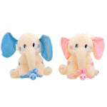 Toy - LightningStore Animal Plush Toy Blue Pink Cream Elephant Doll