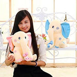 Toy - LightningStore Animal Plush Toy Blue Pink Cream Elephant Doll