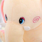 Toy - LightningStore Animal Plush Toy Blue Pink Cream Elephant Doll
