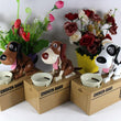 Toy - Lightningstore Automatic Brown Black And White Dog Puppy Coin Piggy Bank Box For Kids - Your Pet Will Come Out And Get Your Coin - Excellent For Encouraging Money Saving For Your Kids