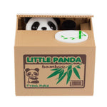Toy - Lightningstore Automatic White Yellow Cat Panda Coin Piggy Bank Monkey Box For Kids - Your Pet Will Come Out And Get Your Coin - Excellent For Encouraging Money Saving For Your Kids