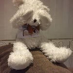 Toy - LightningStore Customizable White Teddy Bear T-Shirt Doll Realistic Looking Stuffed Animal Plush Toys Plushie Children's Gifts Animals