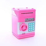 Toy - Lightningstore Electronic Passcode Locked Piggy Bank - Accepts Both Coins And Bills - Cash Deposit Safety Box - ATM Machine For Children Kids - Comes In Blue White Black Pink Red