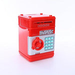 Toy - Lightningstore Electronic Passcode Locked Piggy Bank - Accepts Both Coins And Bills - Cash Deposit Safety Box - ATM Machine For Children Kids - Comes In Blue White Black Pink Red