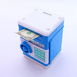 Toy - Lightningstore Electronic Passcode Locked Piggy Bank - Accepts Both Coins And Bills - Cash Deposit Safety Box - ATM Machine For Children Kids - Comes In Blue White Black Pink Red