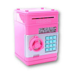 Toy - Lightningstore Electronic Passcode Locked Piggy Bank - Accepts Both Coins And Bills - Cash Deposit Safety Box - ATM Machine For Children Kids - Comes In Pink White Black Blue Red