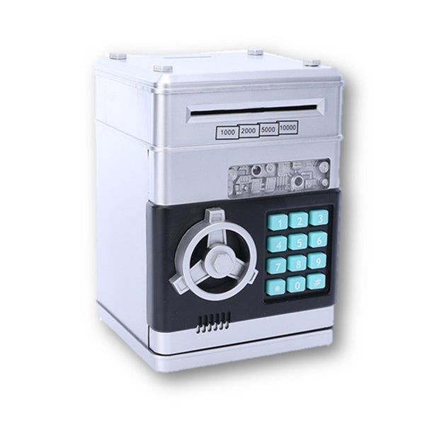 Toy - Lightningstore Electronic Passcode Locked Piggy Bank - Accepts Both Coins And Bills - Cash Deposit Safety Box - ATM Machine For Children Kids - Comes In White Black Pink Blue Red