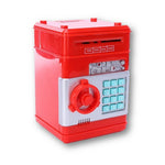 Toy - Lightningstore Electronic Passcode Locked Piggy Bank - Accepts Both Coins And Bills - Cash Deposit Safety Box - ATM Machine For Children Kids - Comes In White Black Pink Blue Red