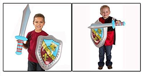 Toy - LightningStore Inflatable Sword And Shield Set- Much Safer For Children Compared To Plastic Swords
