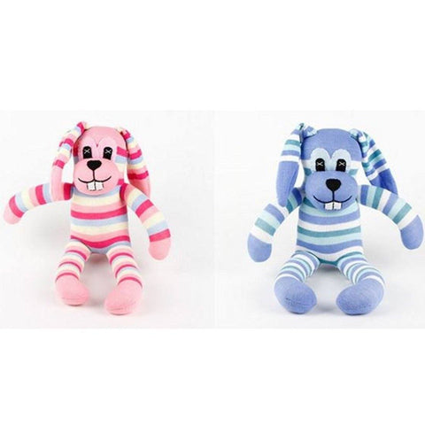 Toy - LightningStore Super Adorable Handmade Colorful Blue Pink Rabbit Bunny Plush Toy Doll For Kids