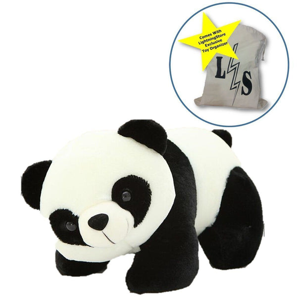Toy - LightningStore Super Cute Adorable Panda Plush Doll Toy Stuffed Animal + Toy Organizer Bag Bundle