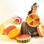 Toy - LightningStore Super Cute Fruit Pillow Cushions Strawberry Orange Dragon Fruit Pitaya Old Tree Bark Lemon Kiwi Rainbow Watermelon Plush + Toy Organizer Bag Bundle