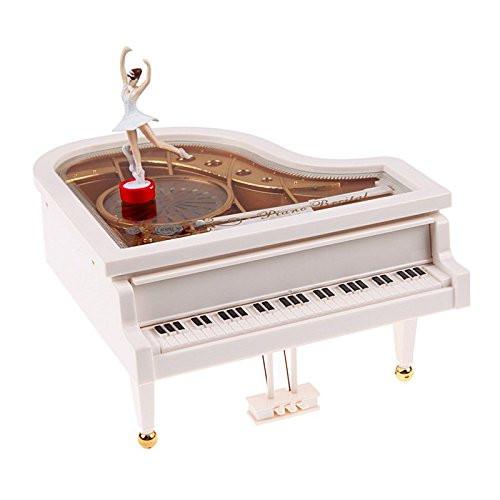 Toy - LightningStore Vintage Classical Ballerina White Grand Piano Music Box - An Excellent Gift For Children, Teens, And Adults - Light Up Your Day With Relaxing Music From This Musical Box