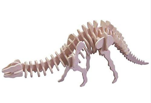 Toy - LightningStore Wooden Dinosaur Apatosaurus Triceratops Tyrannosaurus Rex Stegosaurus Velociraptor 3D Jigsaw Puzzle For Kids And Children - Educational Toy To Maximize Learning - Excellent Gift Idea
