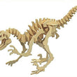 Toy - LightningStore Wooden Dinosaur Velociraptor Triceratops Tyrannosaurus Rex Stegosaurus 3D Jigsaw Puzzle For Kids And Children - Educational Toy To Maximize Learning - Excellent Gift Idea