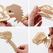 Toy - LightningStore Wooden Dinosaur Velociraptor Triceratops Tyrannosaurus Rex Stegosaurus 3D Jigsaw Puzzle For Kids And Children - Educational Toy To Maximize Learning - Excellent Gift Idea