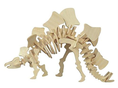 Toy - LightningStore Wooden Dinosaur Velociraptor Triceratops Tyrannosaurus Rex Stegosaurus 3D Jigsaw Puzzle For Kids And Children - Educational Toy To Maximize Learning - Excellent Gift Idea