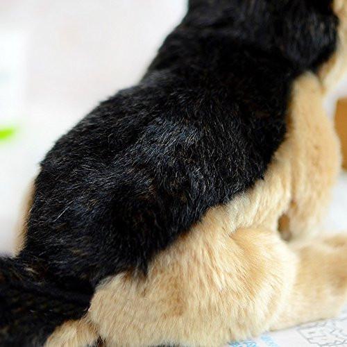 Toy - New Release!! LightningStore Cute German Shepard Dog Doll Realistic Looking Stuffed Animal Plush Toys Plushie Children's Gifts Animals + Toy Organizer Bag Bundle