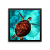 Turtle Swimming Framed Photo Poster Wall Art Decoration Decor For Bedroom Living Room