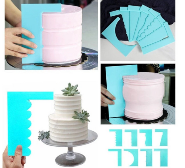 Cake Scrapers Set| Buttercream Cake Icing Tool | Ganache Cake | Icing Smoother | Buttercream | Cake Smoother | Edge Smoothing Decorating