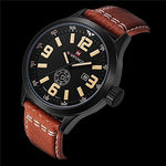 Watch - LightningStore Men's Fashion Watch - Super Affordable Elegant Looking Watch - Fashion Men Sports Watches Men's Quartz Hour Date Clock Man Leather Strap Military Army Waterproof Wrist Watch Male Relogio