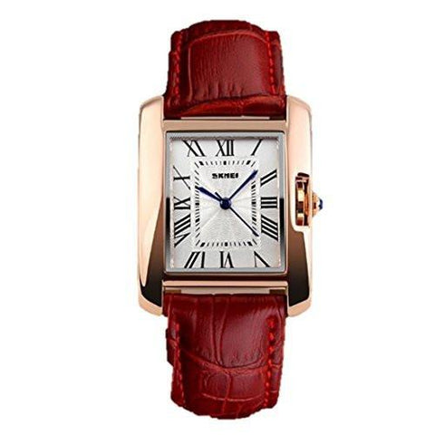 Watch - LightningStore Women's Fashion Watch - Super Affordable Elegant Looking Watch - Stainless Steel - Quartz - Leather - Analog- Comes In Black, Brown, And Red