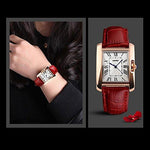 Watch - LightningStore Women's Fashion Watch - Super Affordable Elegant Looking Watch - Stainless Steel - Quartz - Leather - Analog- Comes In Black, Brown, And Red