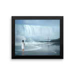 Waterfall Girl Framed Photo Poster Wall Art Decoration Decor For Bedroom Living Room