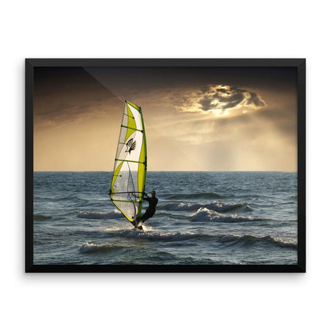 Wind Surfing Ocean Framed Photo Poster Wall Art Decoration Decor For Bedroom Living Room