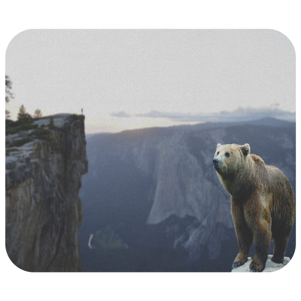 Grizzly Bear on The Mountain Mouse Pad - Wildlife Animal Nature Mouse Mat - Personalized Home Office Decor - Desk Accessories - Mousepads Computer Accessory