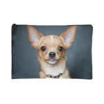 Custom Personalized Chihuahua Photo Pouch - Turn Your Photos into a Pouch Pencil Case Makeup Bag