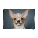 Custom Personalized Chihuahua Photo Pouch - Turn Your Photos into a Pouch Pencil Case Makeup Bag